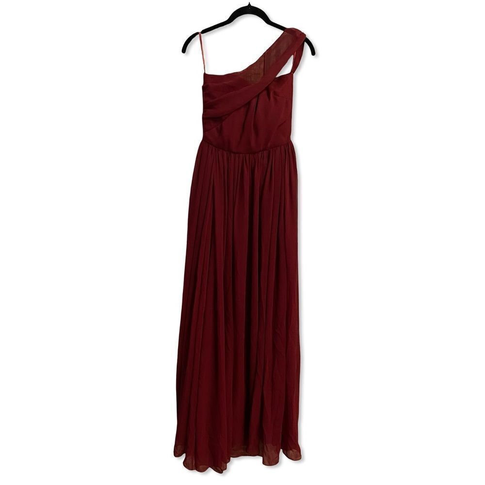 Yaura Imade Dress Wine Red Chiffon Gown Maxi Dress Revolve Nwt Us 4 — image 4 of 8